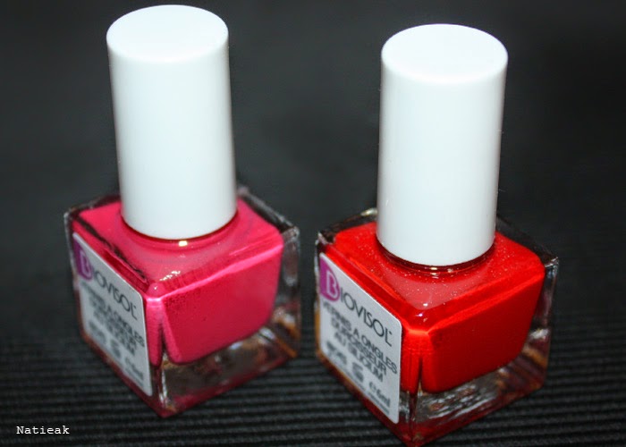 vernis à ongles Fuschia et rouge vif