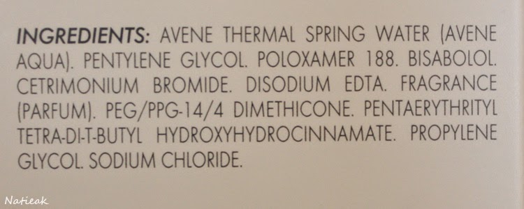 La lotion micellaire d'Avène composition
