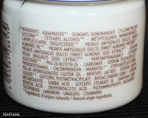 Concentré au lait d'amande de l'Occitane composition