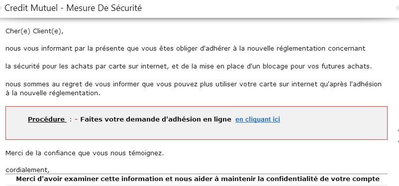Les arnaques par Email 