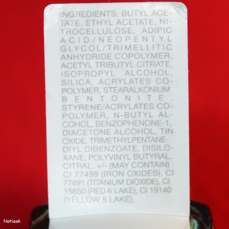 Vernis à ongles Kiko laser 433 "Gothic Purple" composition