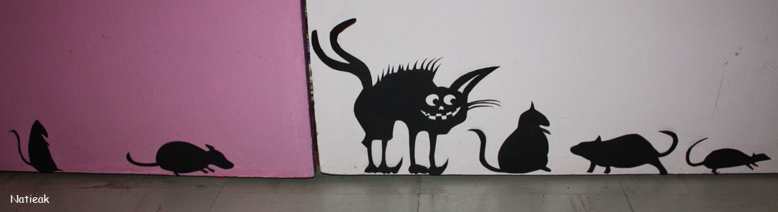 DIY déco d'Halloween chat noit et souris