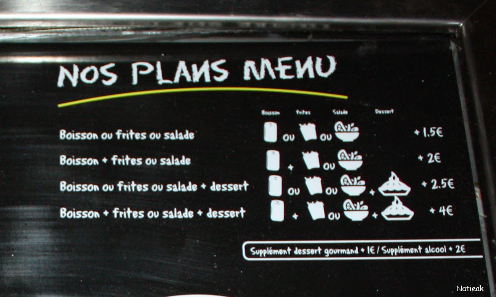 Menu restaurant Burger et Bagel à l'américaine :Le plan B