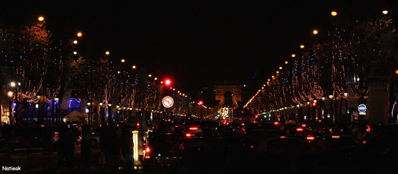 Paris de nuit Champs-Elysées