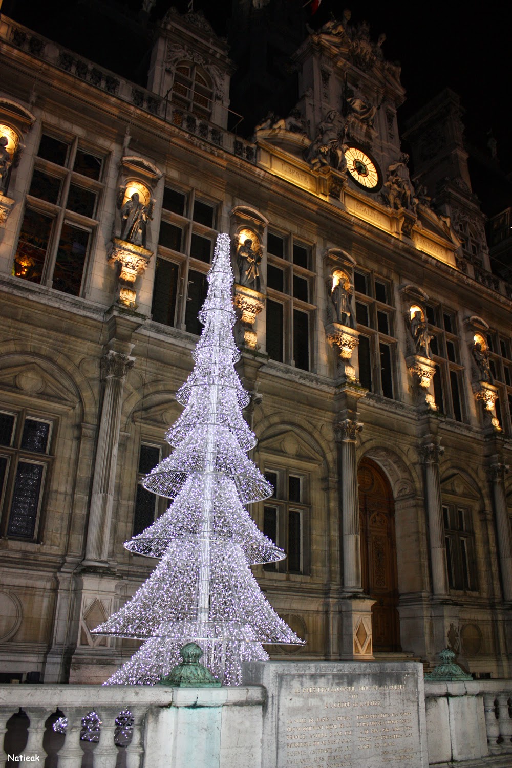 sapin grande patinoire 2014 Hôtel de ville de Paris