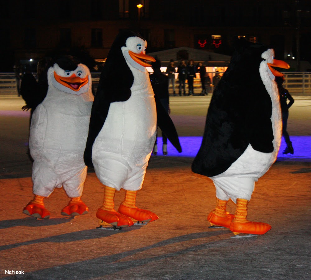 Les pingouins de madagascar grande patinoire 2014 Hôtel de ville de Paris