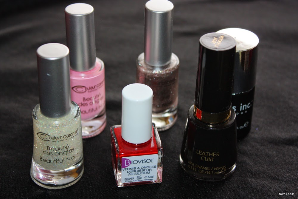 vernis test: Couleur Caramel, Biovisol, Revlon