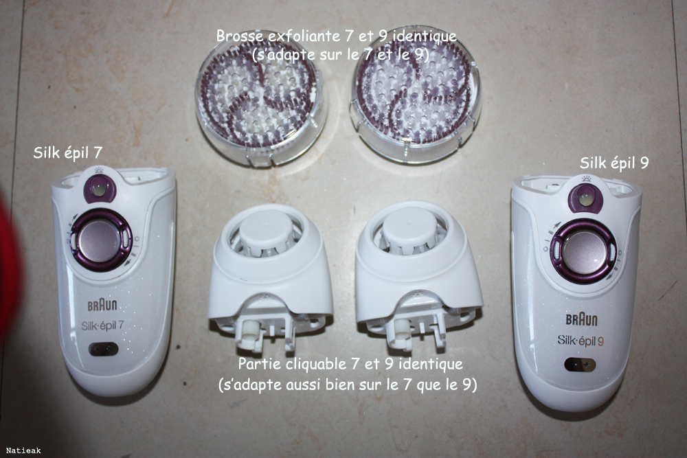 s'adapte sur les deux appareils comparaison avec le silk épil 7et Silk-épil 9