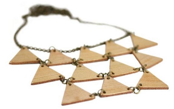 Sautoir triangle d'or Bijoux Chérie