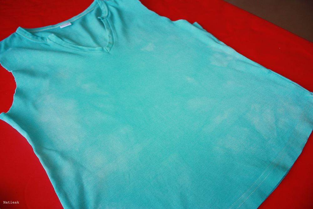 vert d'eau effet moucheté Coloria teinture textile