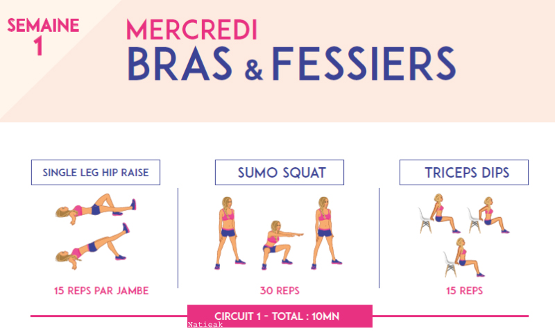 semaine 1 du Top Body Challenge