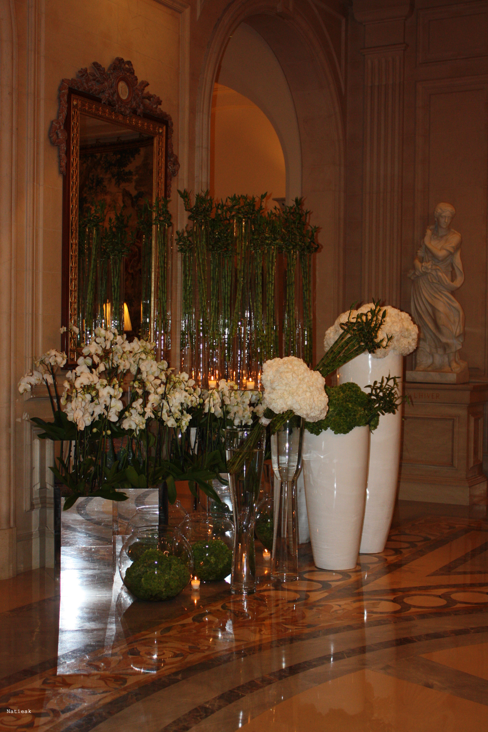 décoration florale de l’hôtel