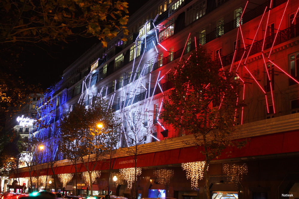 Illuminations de Noël des Galeries Lafayette