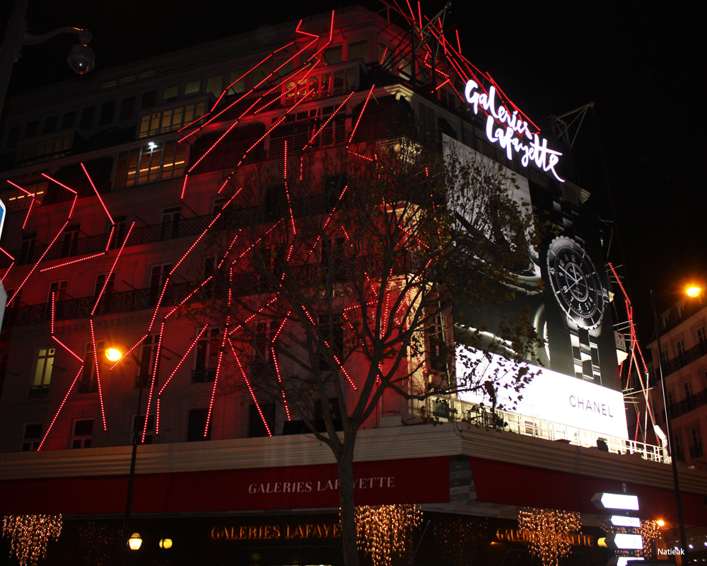 Illuminations de Noël des Galeries Lafayette