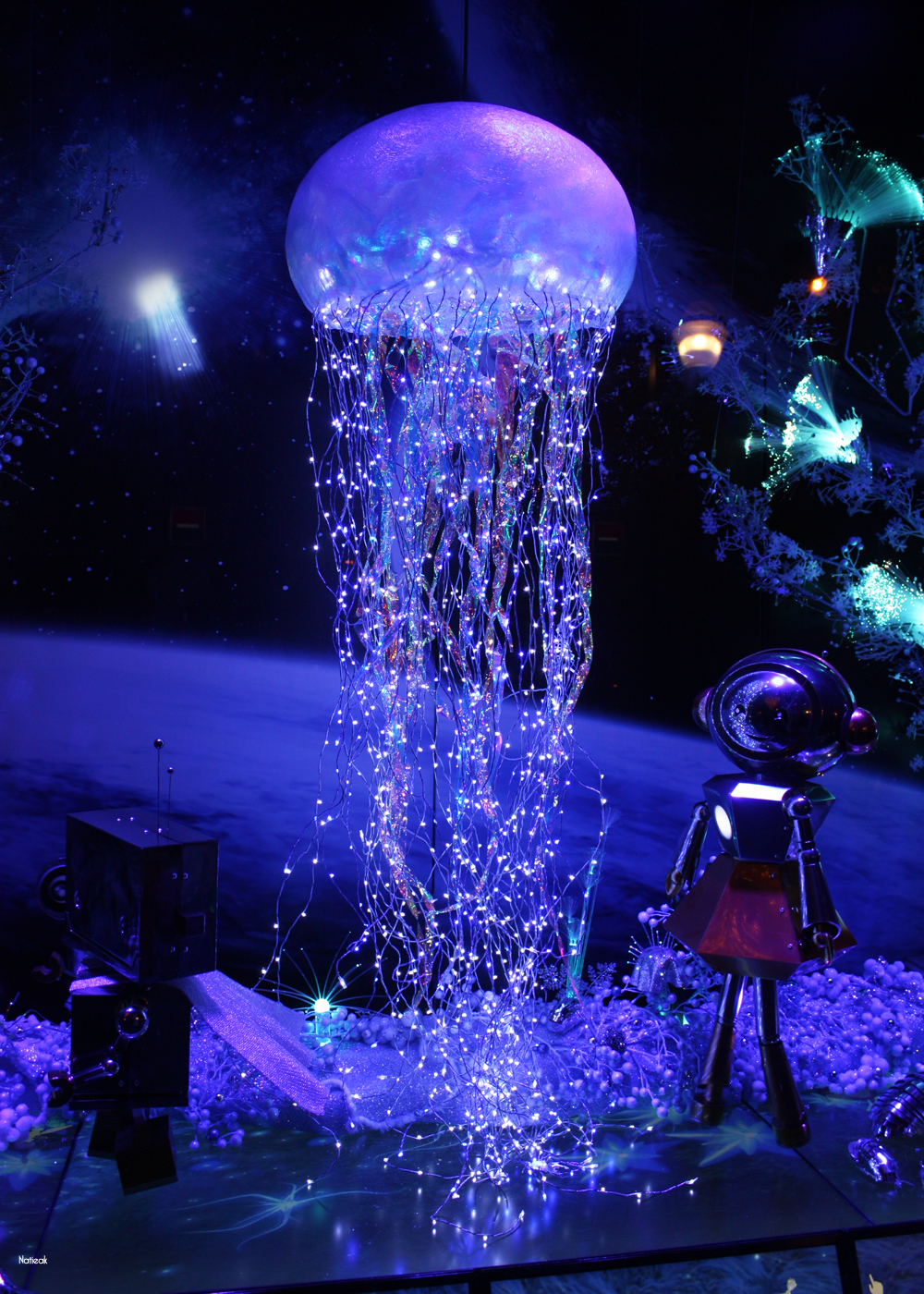 vitrine Illuminations de Noël des Galeries Lafayette