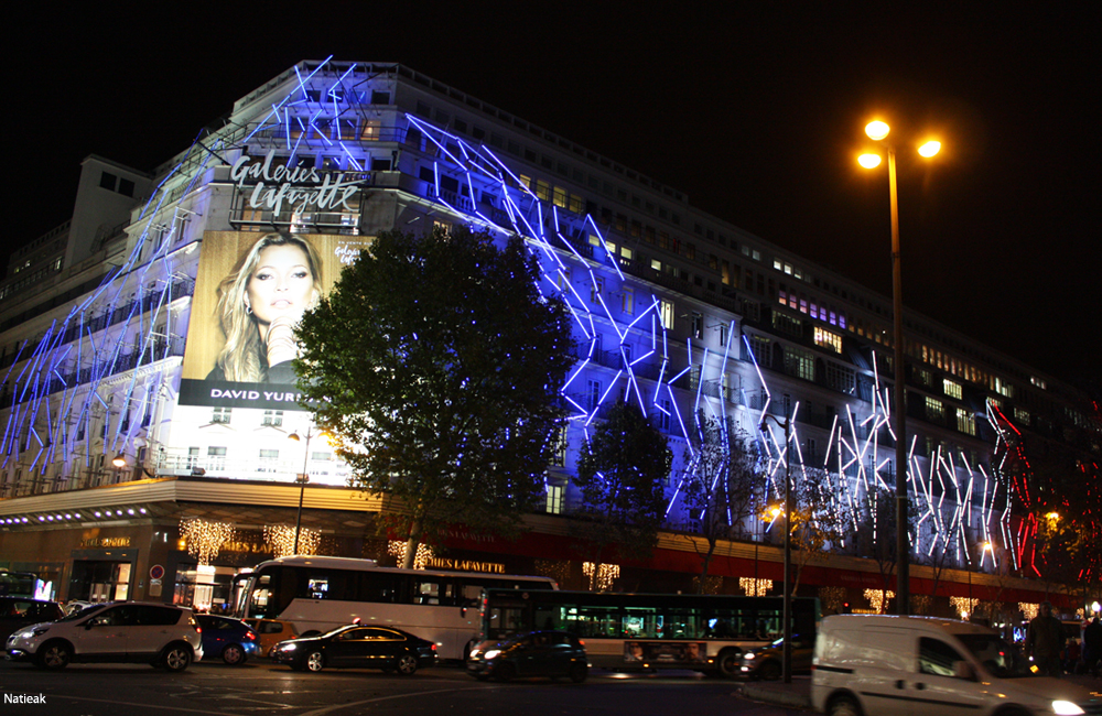 Illuminations de Noël des Galeries Lafayette