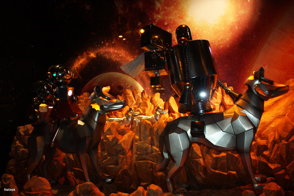 vitrine Illuminations de Noël des Galeries Lafayette