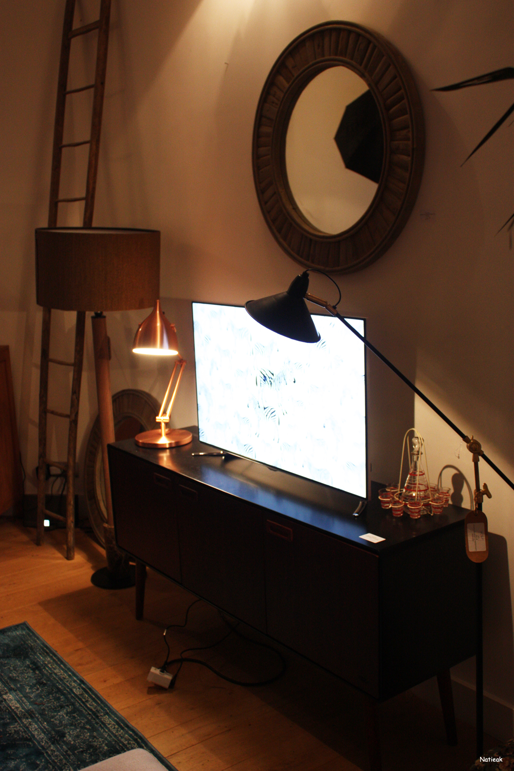 lampadaire métal et marbre Memphis Dutchbone