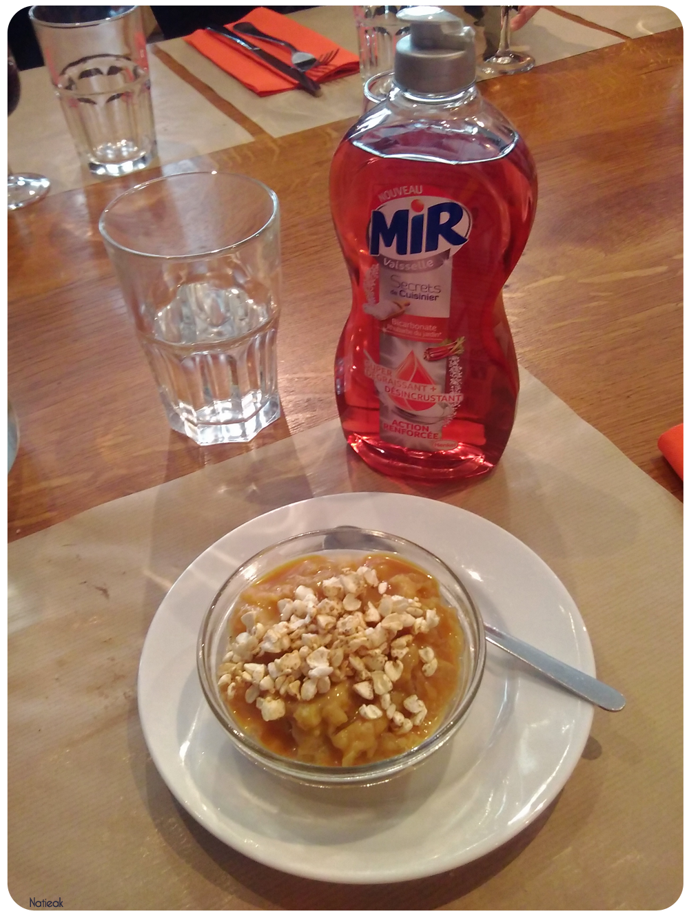 compotée de pommes avec un nappage crème caramel