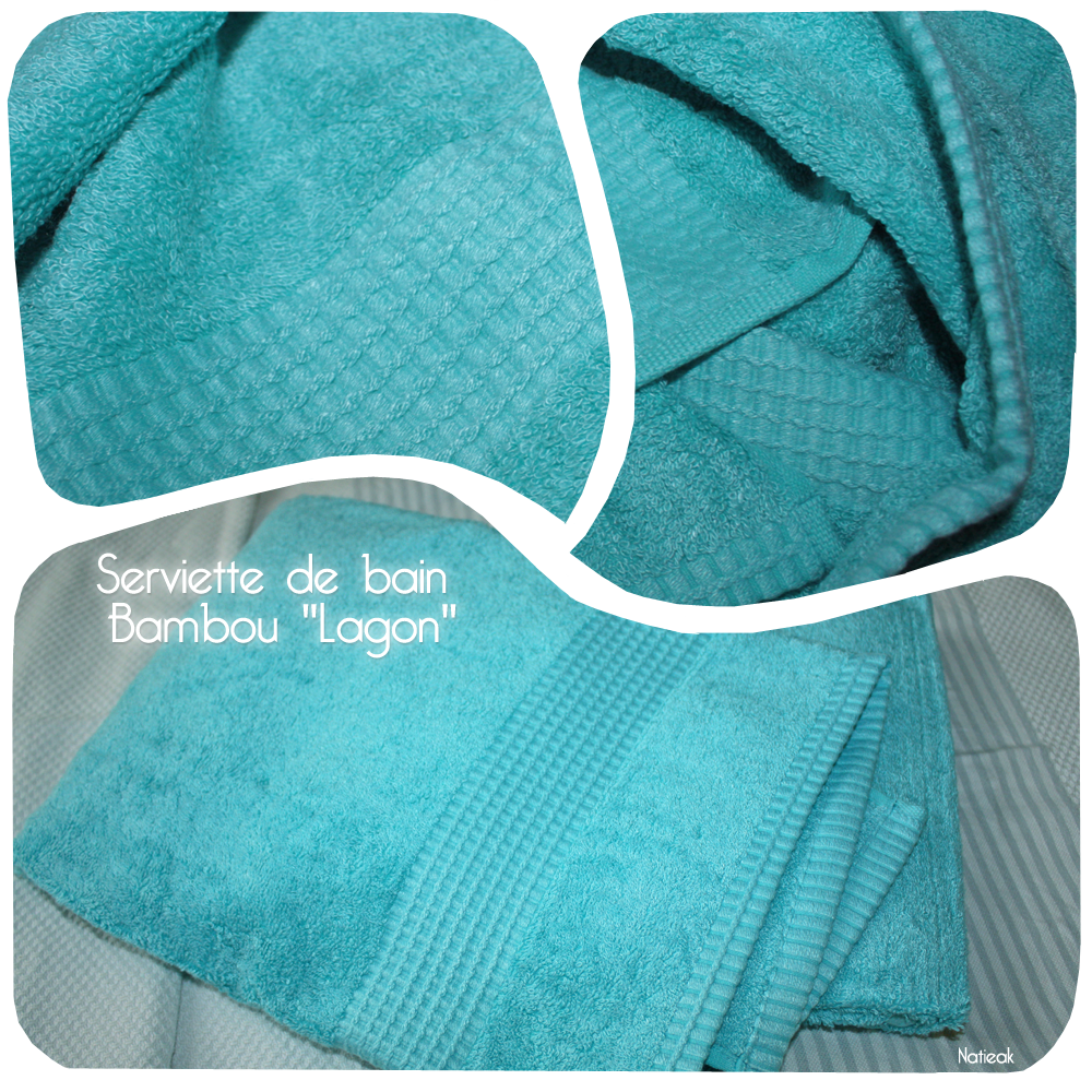 Serviette de bain bambou Lagon de i fil home