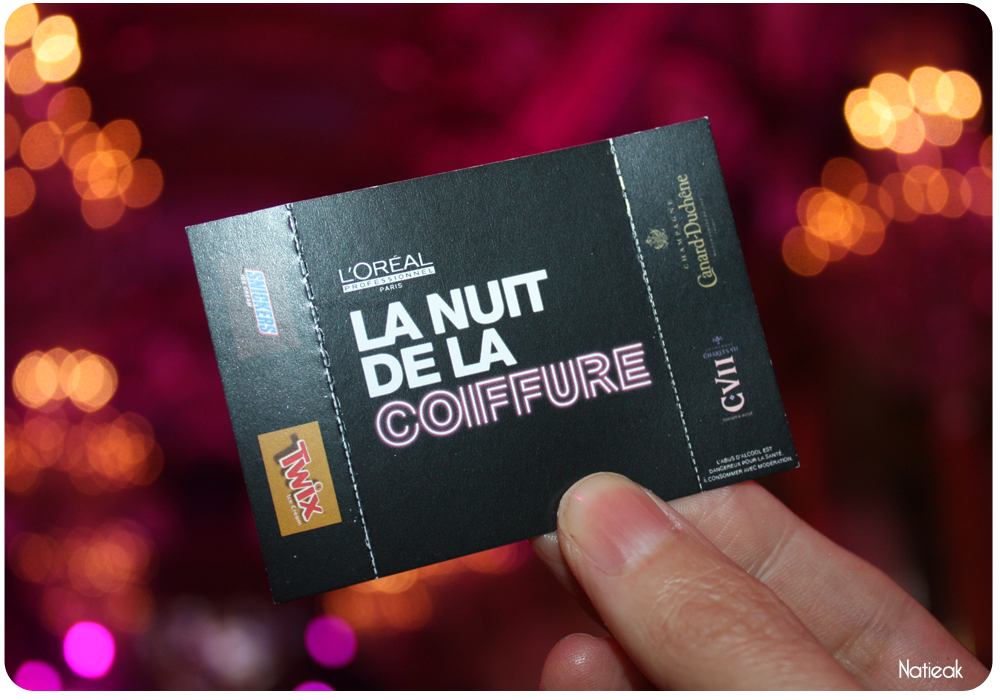 ticket Nuit de la coiffure de l'Oréal Professionnel