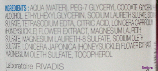composition Mousse d'eau Micellaire nettoyante et démaquillante de Saint-Gervais Mont Blanc