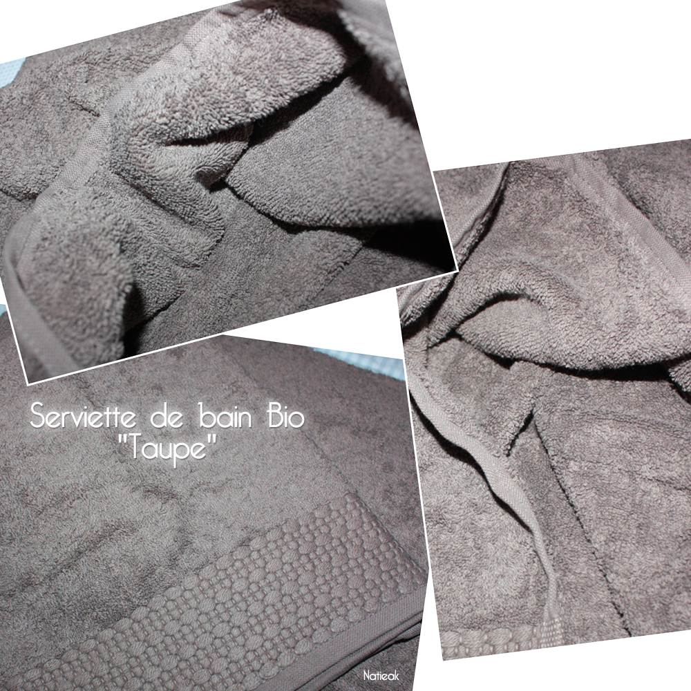 Serviette de coton bio taupe de i fil home
