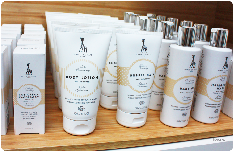 cosmétique bio et naturelle Sophie la girafe baby