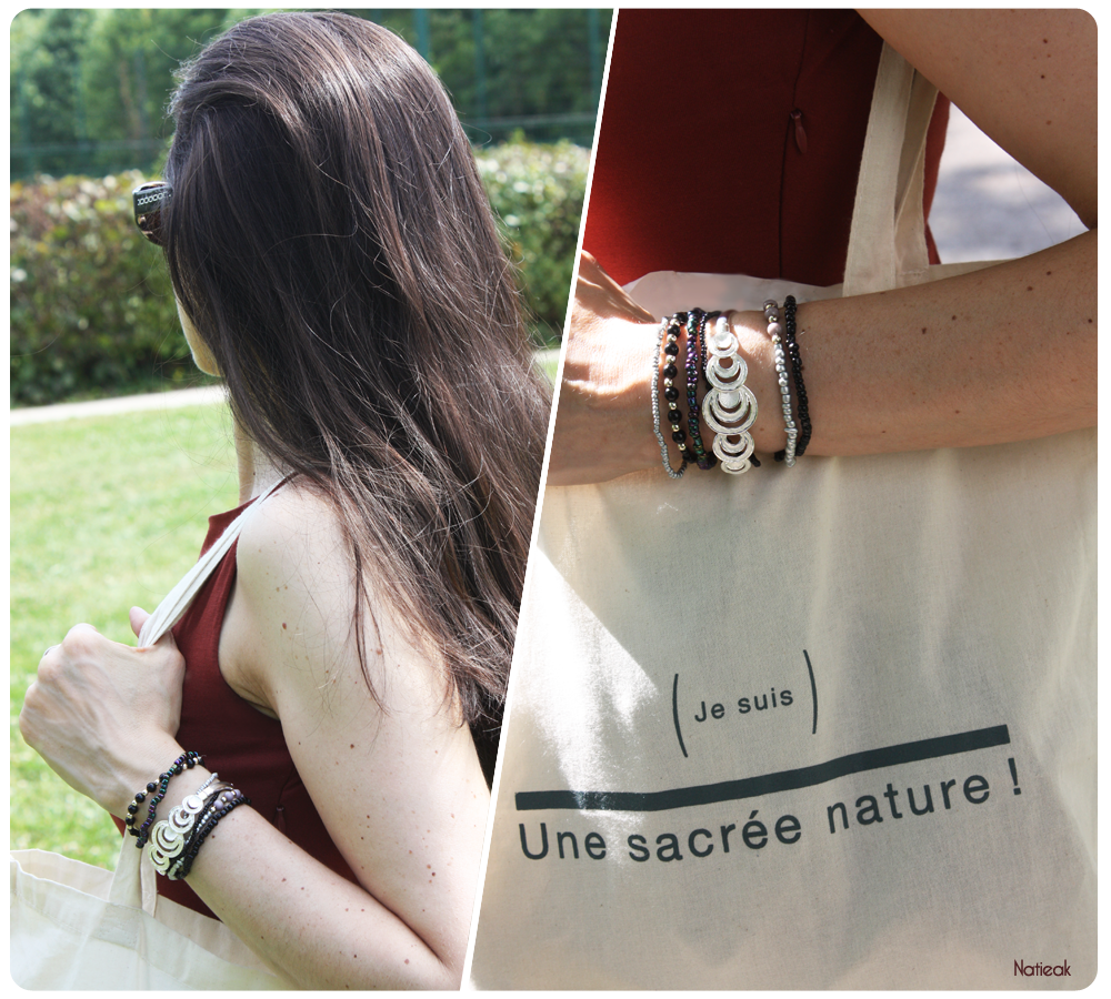 bracelet demi lune et perles de Félicia box