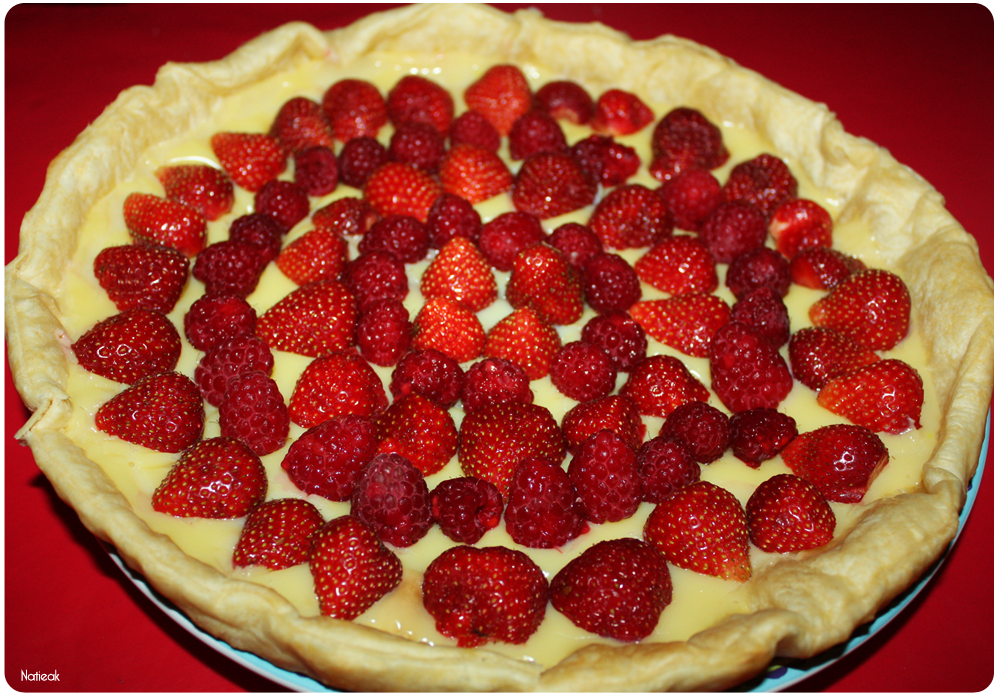 tarte fraise/framboise de la ferme de Servigny