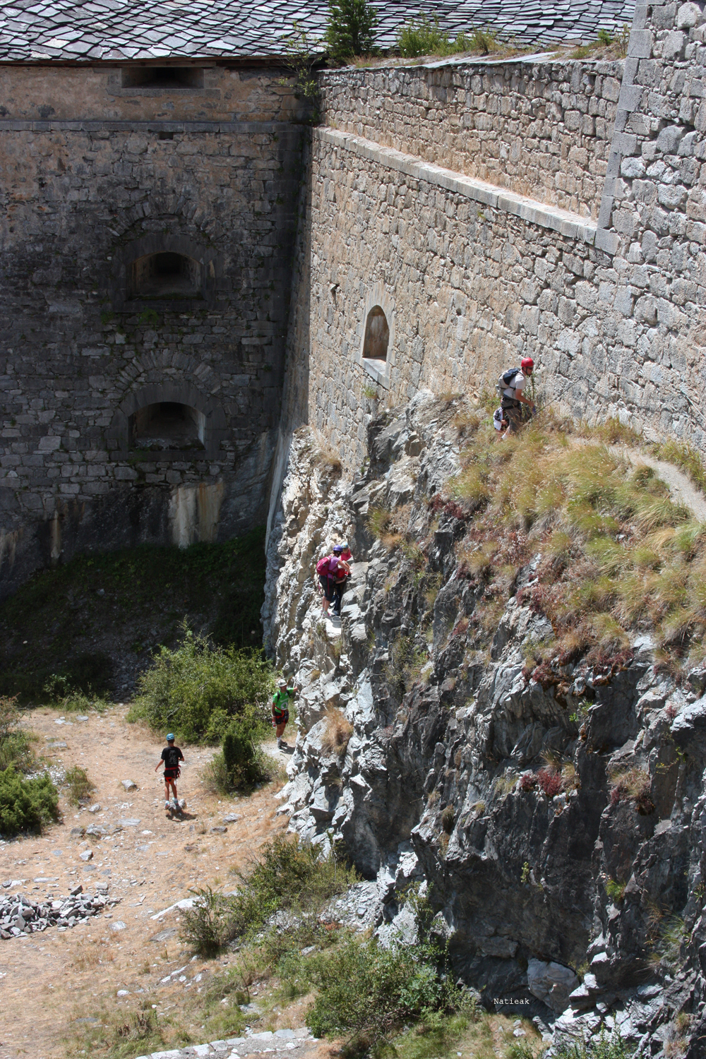 mur d'escalade du Fort Victor-Emmanuel en Savoie