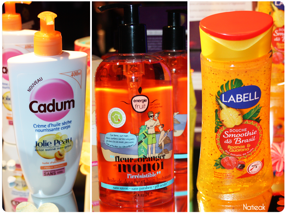 Cadum, Energie fruit et Labell Gels Douches Smoothies Dô Brasil