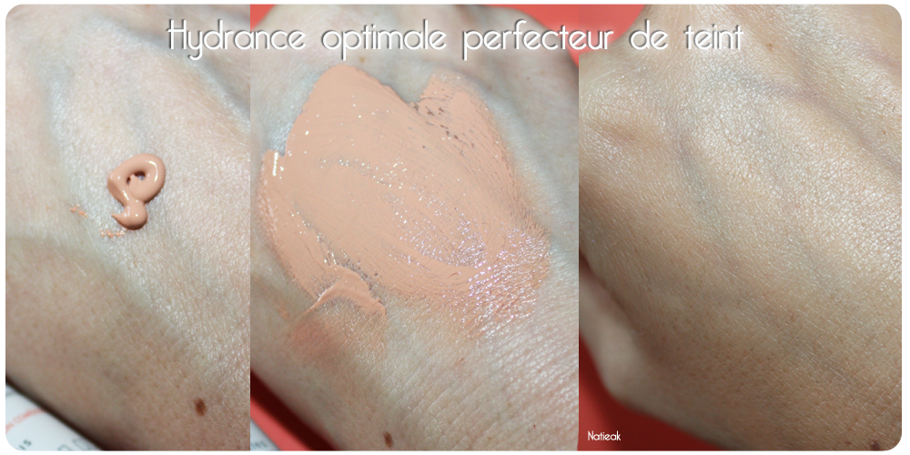 test sur le peau de Hydrance optimale perfecteur de teint d'Avène
