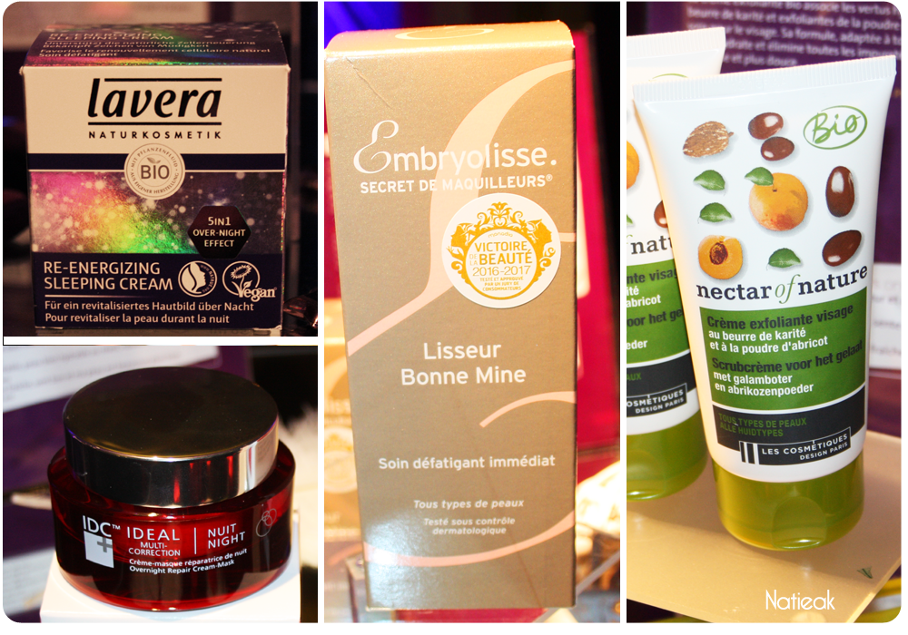 Lavera re energizing, Embryolisse lisseur bonne mine , creme exfoliante nectar of nature