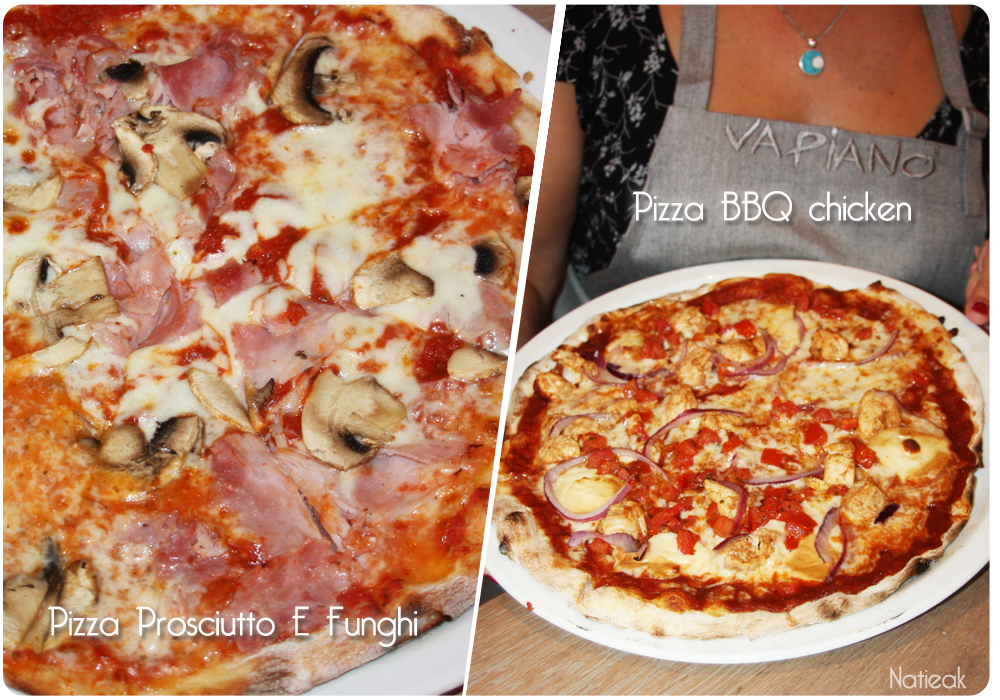 Pizza Prosciutto et BBC chicken 