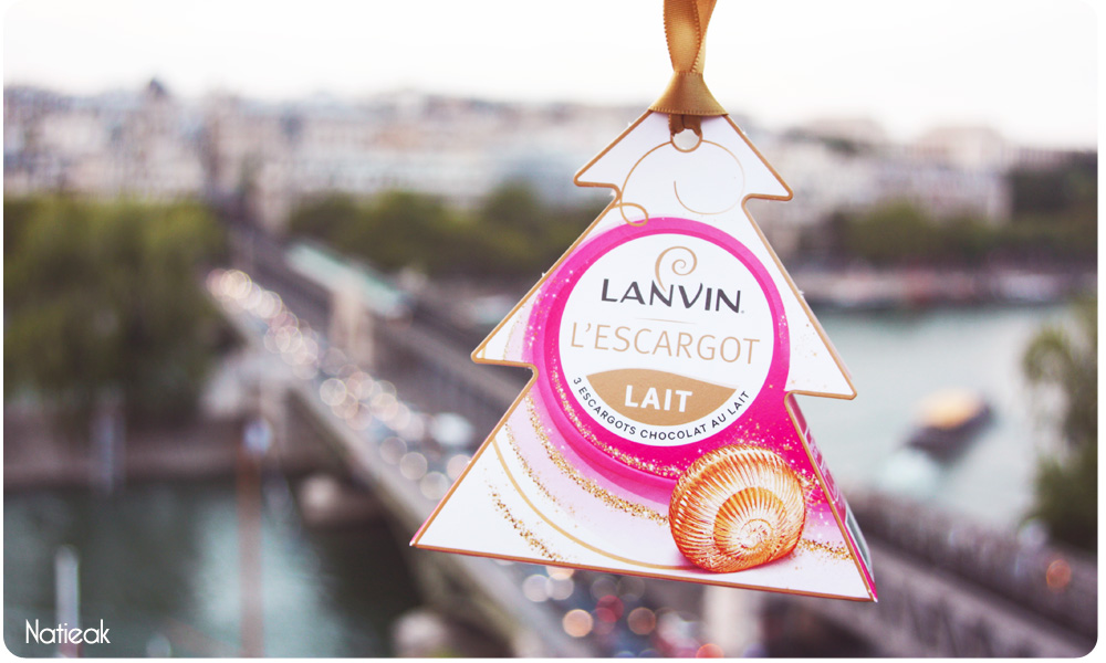 chocolats Lanvin décoration à suspendre en forme de sapin