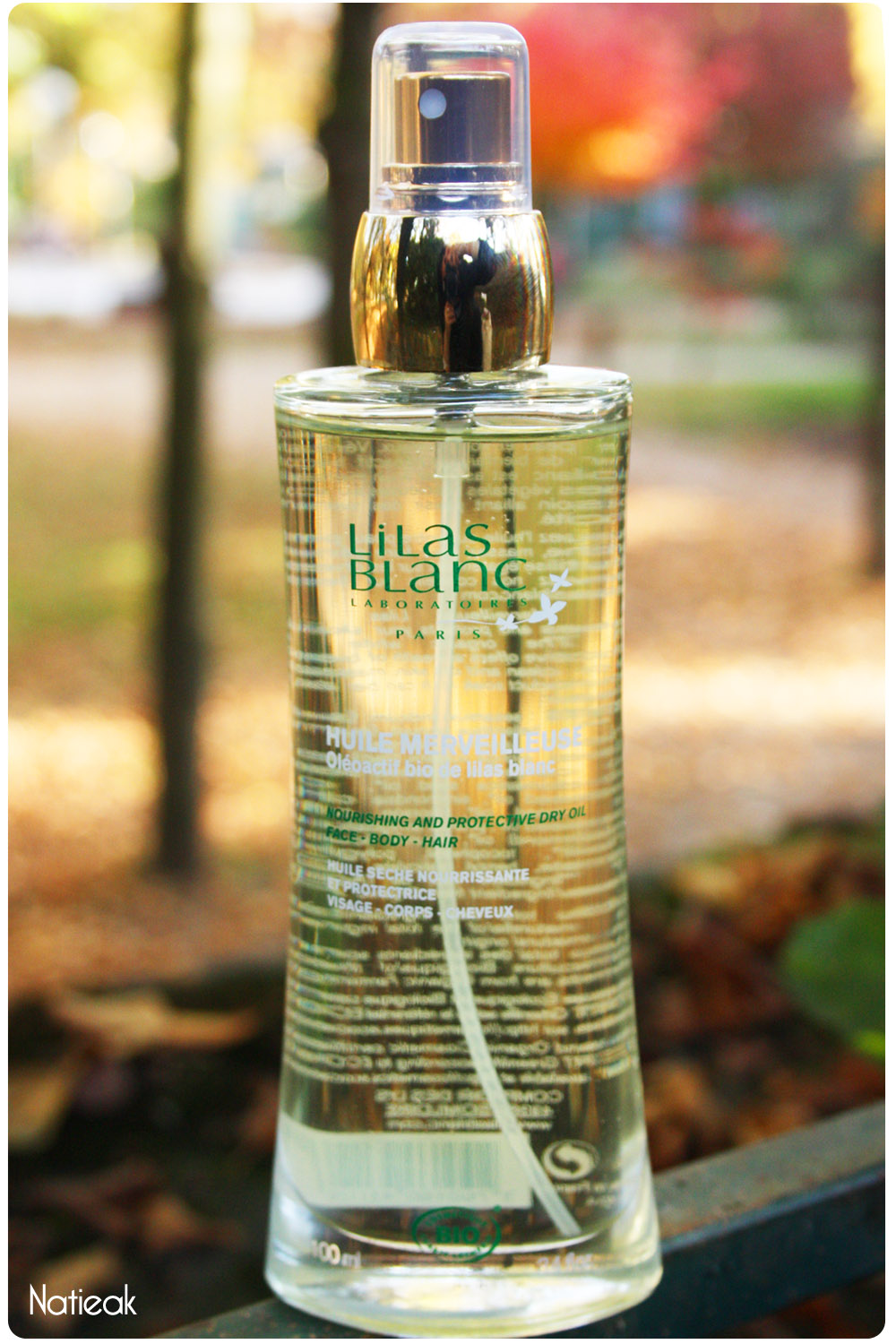 L'huile merveilleuse multi-fonctions bio de Lilas Blanc