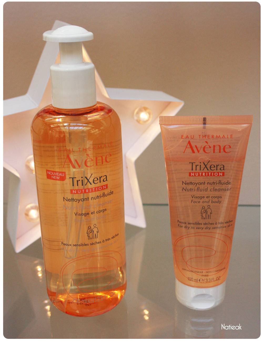 Nouveautés Avène TriXera Nettoyant nutri-fluide format 400ml (13 €) et 100 ml (4 €)