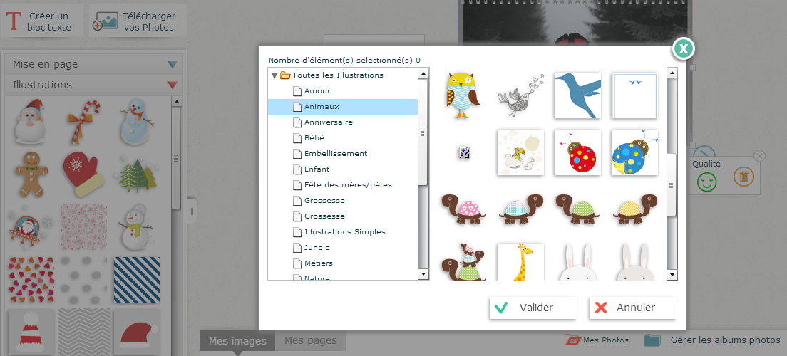calendrier mural personnalisable de Carteland