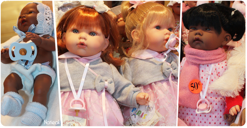 Les poupées Nines d'Onil et Arias au marché de Noël des Champs -Elysées
