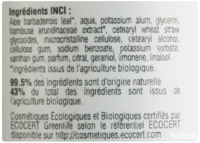 Composition Apaise-moi de Aluna Déodorant bio à la pierre d'Alun
