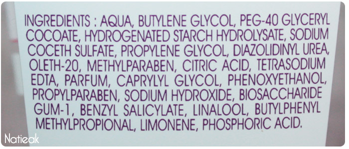 composition Eau micellaire intégrale Barbara Gould