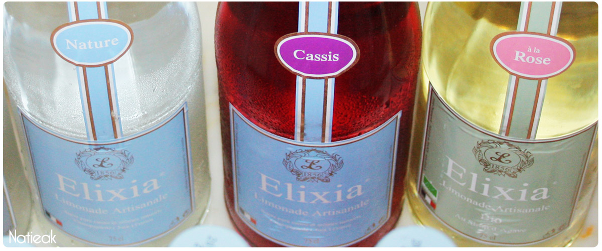 Elixia limonade nature,cassis et rose bio