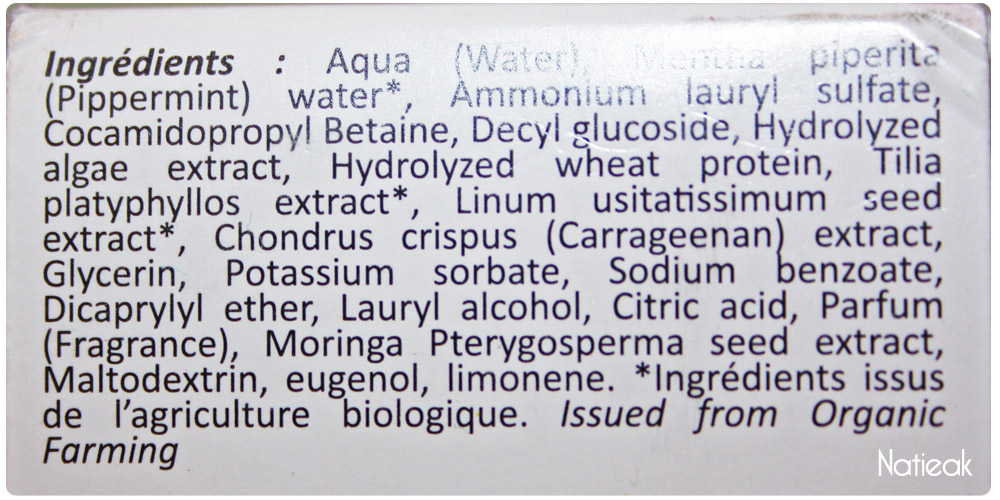 composition shampooing cheveux colorés et secs de Jeune Pousse