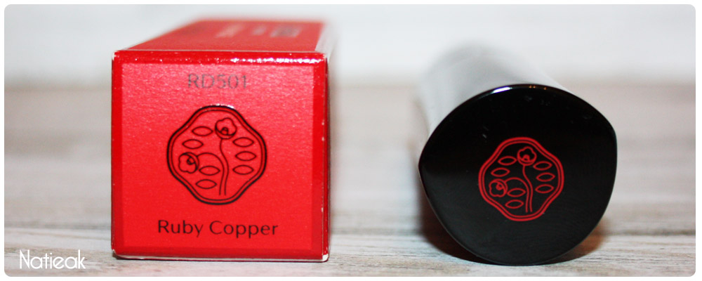 ruby copper rouge rouge de Shiseido packaging