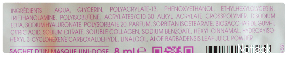 composition Masque anti-rides 