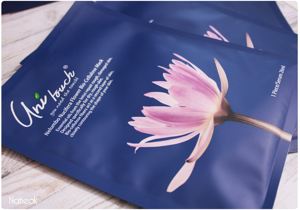 Masques bio-cellulose aux huiles essentielles de lotus de Unitouch