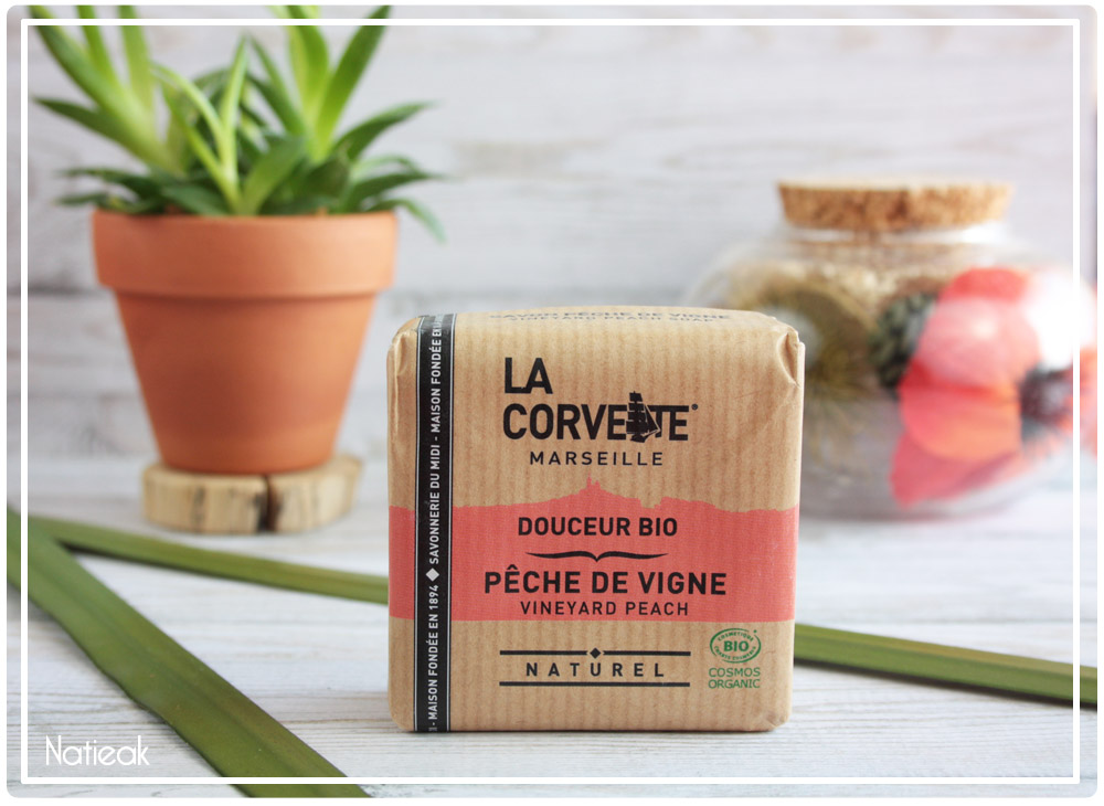 La corvette Savon douceur bio pêche de vigne