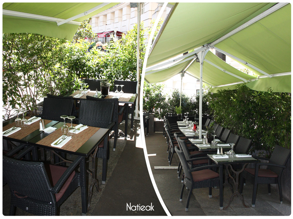 Terrasse du restaurant Millésimes 62 à Paris