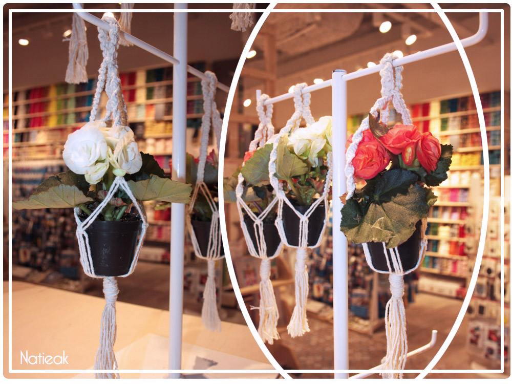 différentes suspensions en macramé